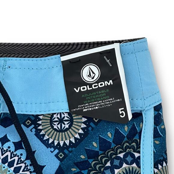 Volcom Mod Barnacle Medallion Scallop Print Board Shorts Little Boys Size 5 Med - Picture 2 of 7